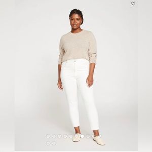 NWT Universal Standard Seine High Rise Skinny Jeans 27 Inch, size 10, white